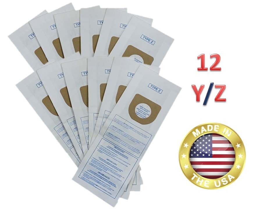 Hoover Type Y/Z Vacuum Bags 12pk Microfiltration 2 Ply System WindTunnel Tempo !
