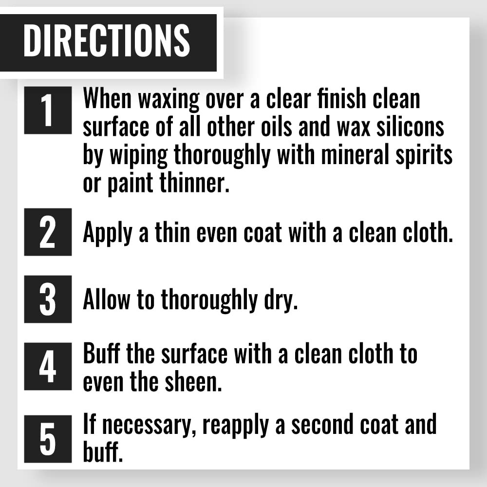 , Carnauba Wax Paste, Wood Wax for Wood Finishing, Use over Milk Paint, Wood …