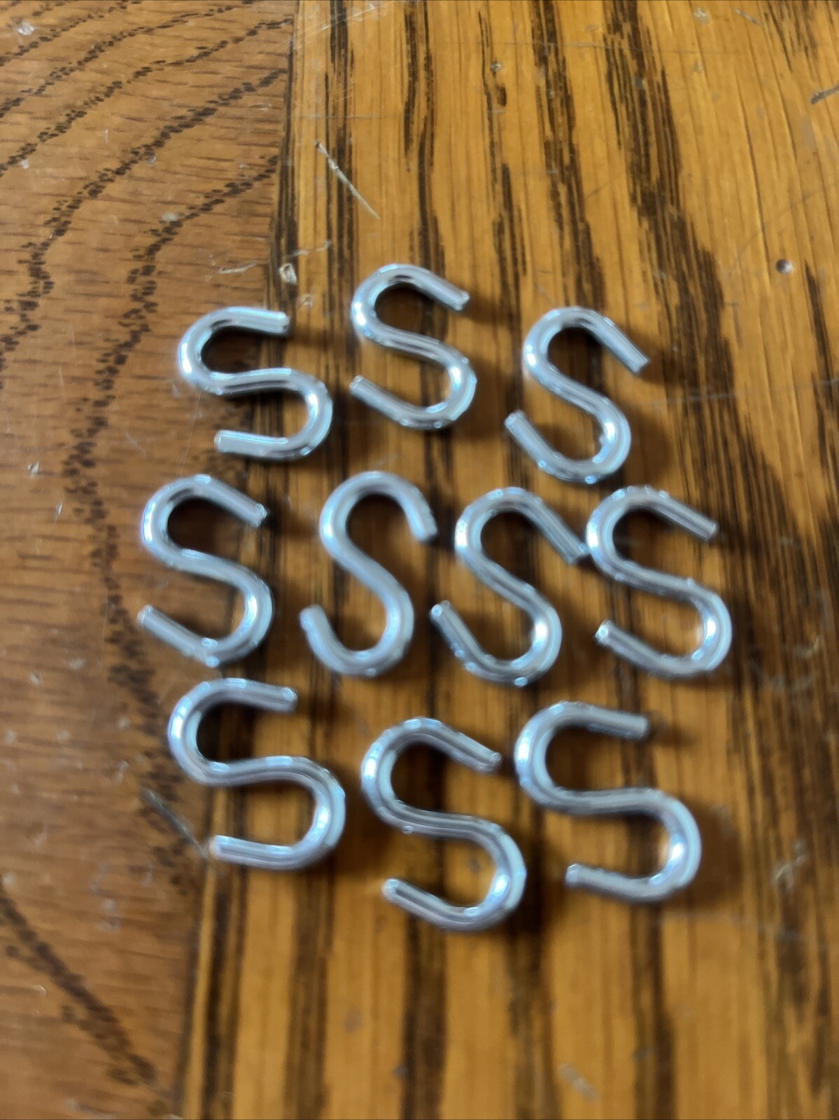 Chrome S Hooks 3/4” Long x 1/2” Wide x 1/8” Thick Qty-10 Made In USA FreeShip