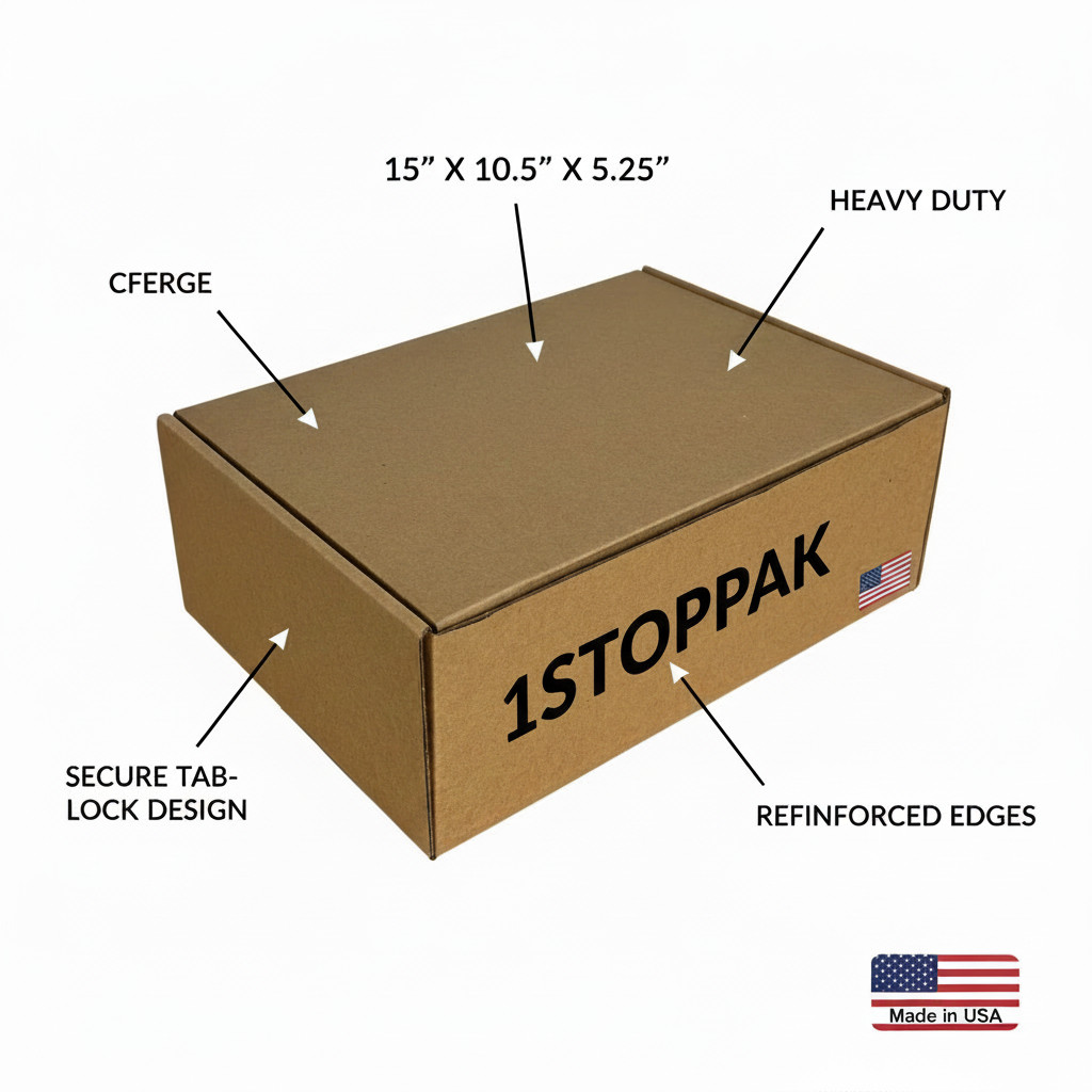 Shipping and Replacement Shoe Box Large Size – 15″ X 10.5″ X 5.25″ Heavy Duty