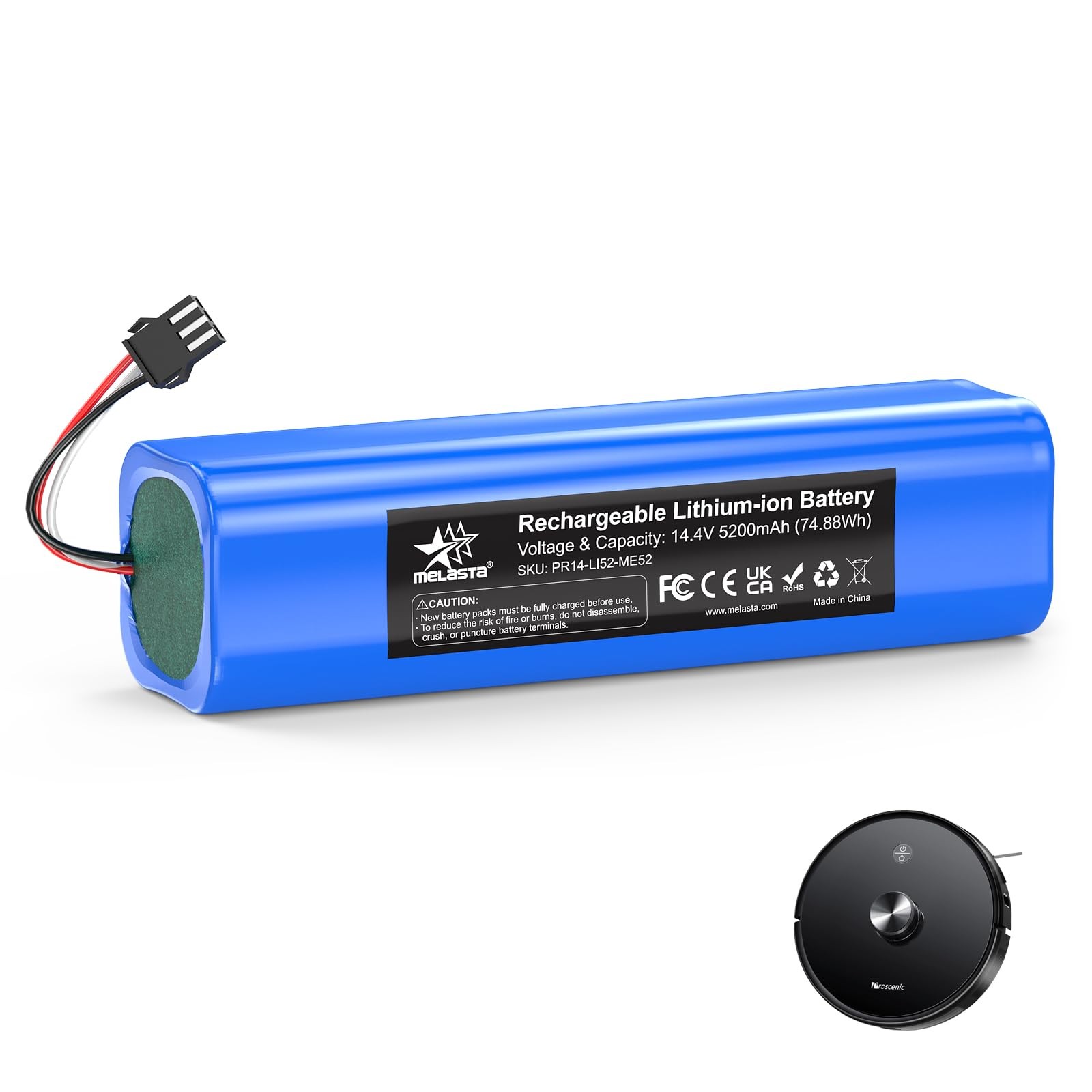 5200mAh Replacement Battery for Proscenic M7 Pro M8 Pro M7 Max LDS M7 Pro, U6 Ro
