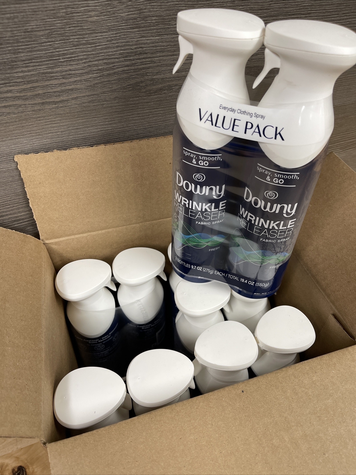 12 Pack Downy Wrinkle Releaser Fabric Spray Light Fresh Scent 9.7 Fl Oz Each New