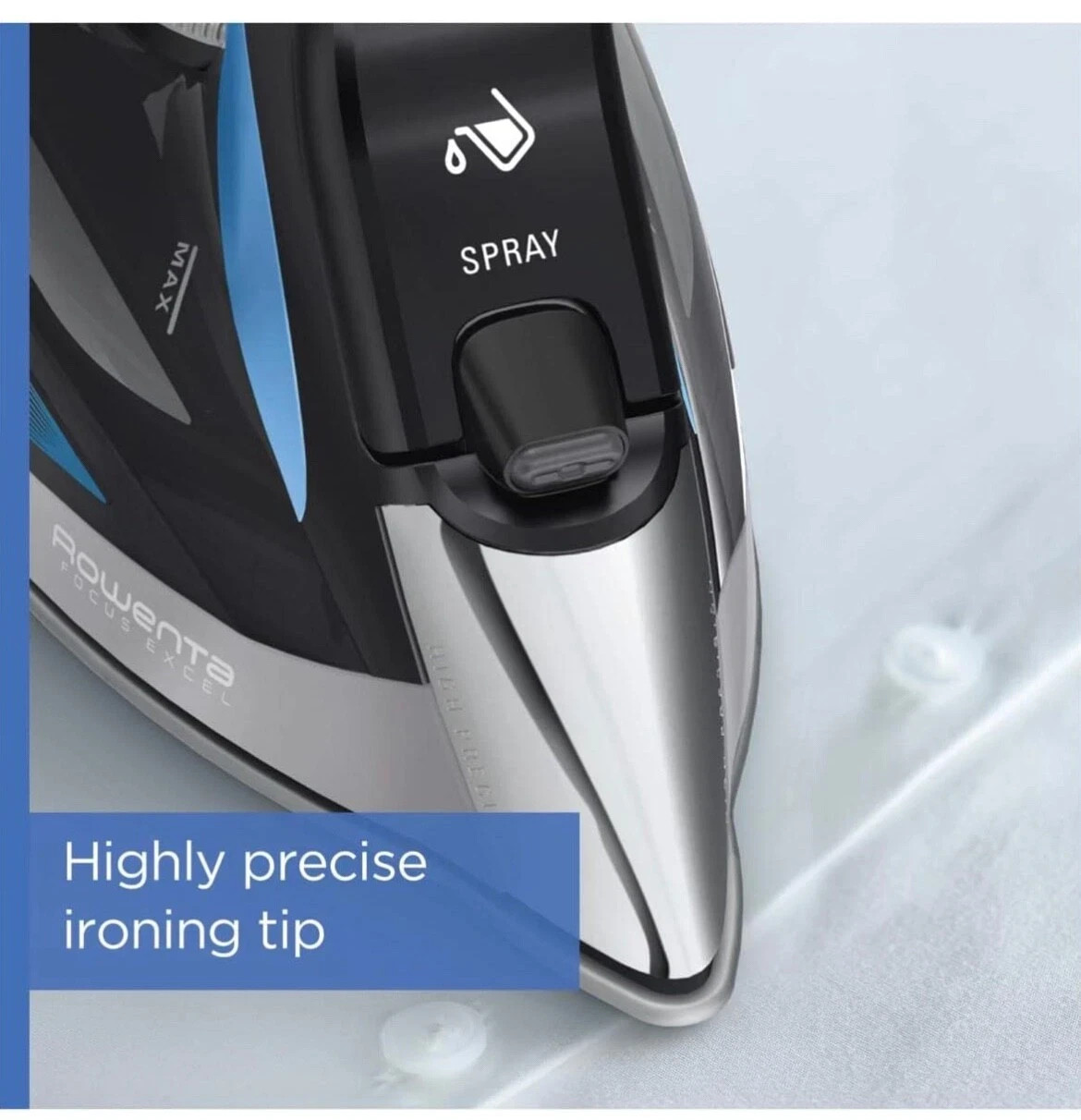 Rowenta 1750 Watt Focus Xcel Iron with Steam boost, Anti Drip, Auto Off. NEW