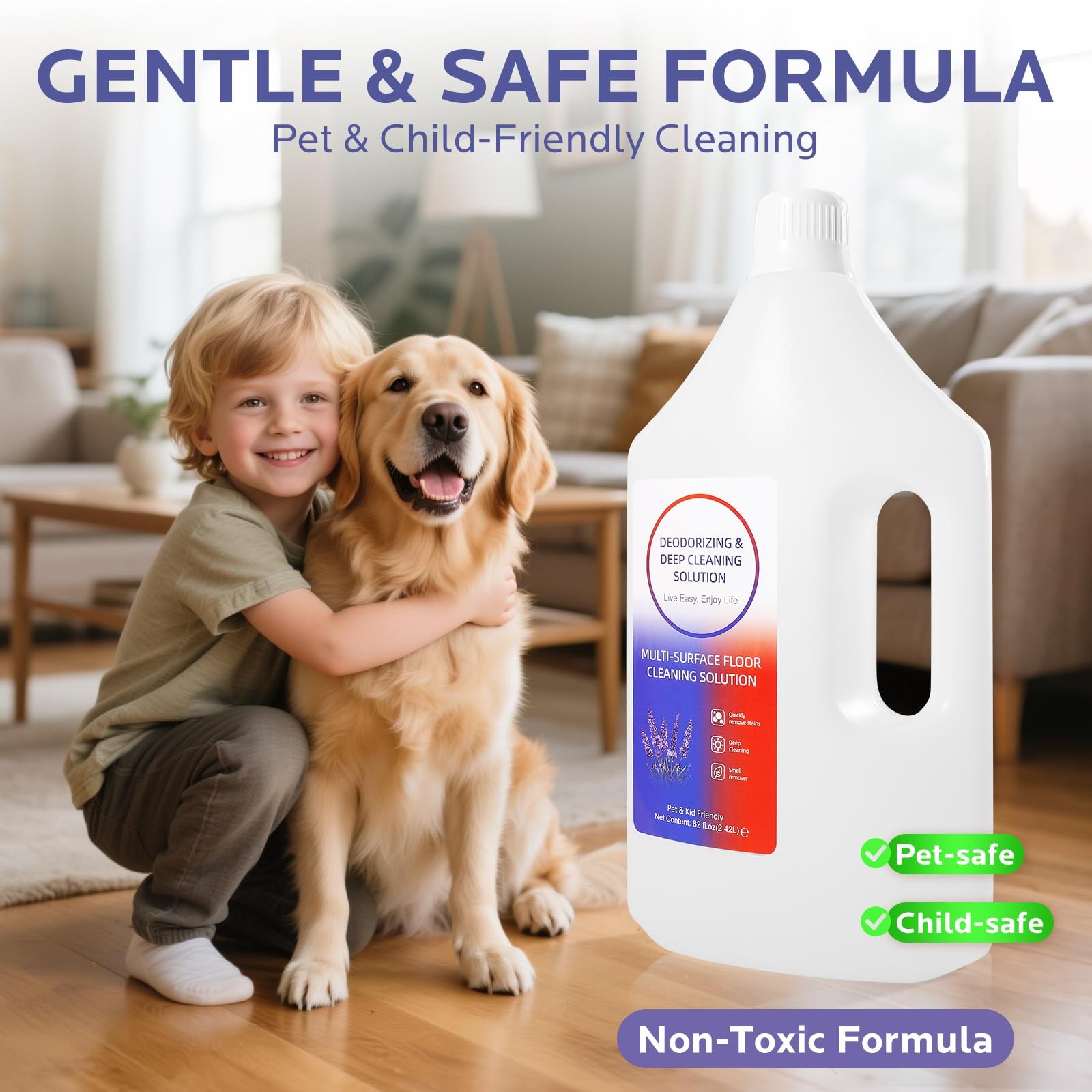 Floor Cleaning Solution,82 Fl Oz – with Tineco S3/S5/S7 & iFloor 3/5 (No Stea…