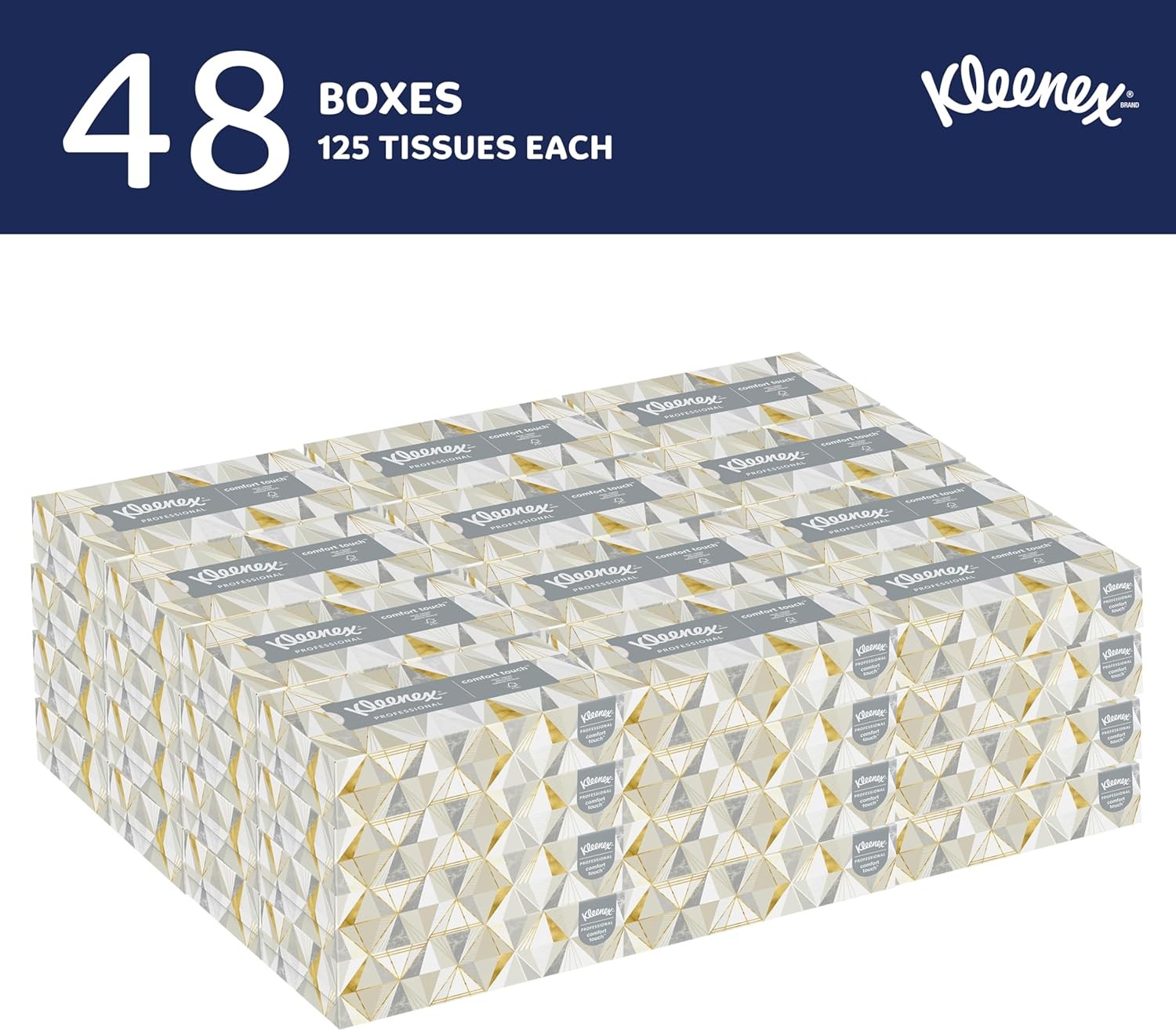 Facial tissue, (125 sheets per box, 48 boxes per carton,6,000 sheets per carton)