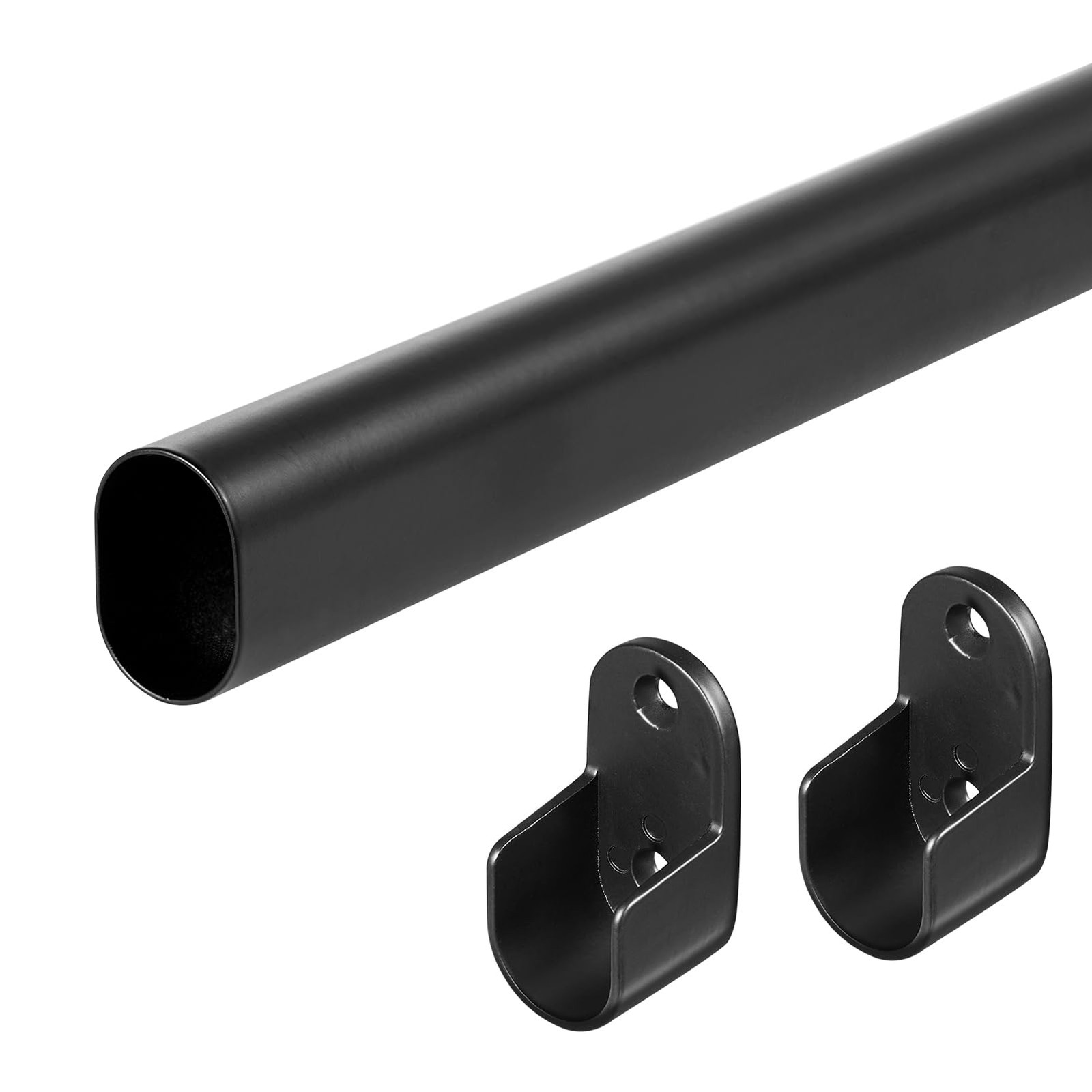 Oval Closet Rod for Hanging Clothes Adjustable Closet Rods 18 to 40 Inch Heavy