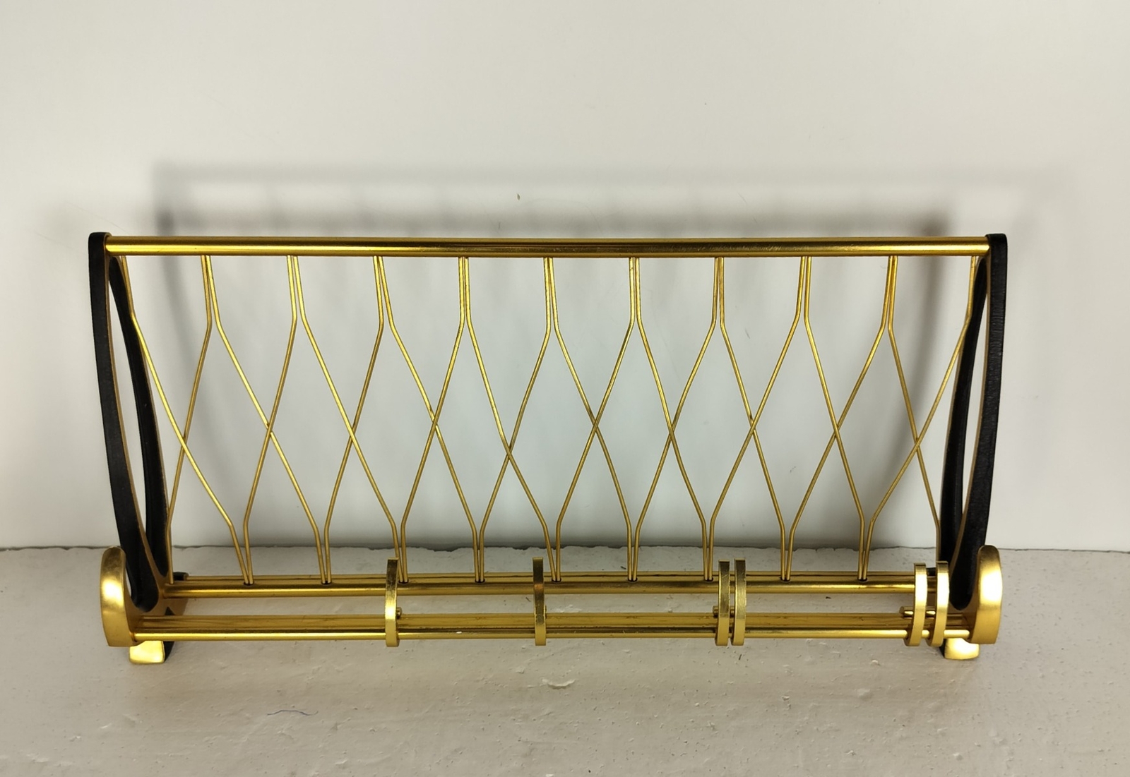 Small Funky Gold Vintage Mid Century Chrome Coat Hat Rack Railroad Pop Art Moder