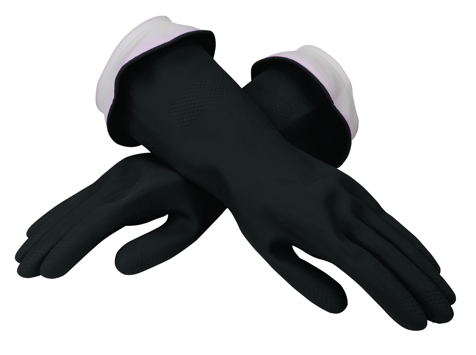 Casabella 8546111 Premium Waterblock Latex Cleaning Gloves, Medium 2 pack -Black