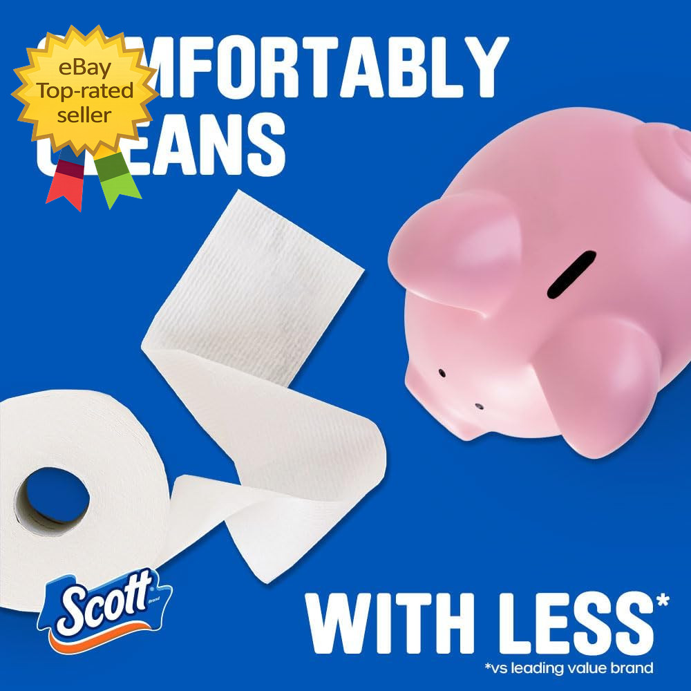 12 Triple Rolls Toilet Paper 231 Sheets Each Septic Safe 1 Ply Bathroom Tissue