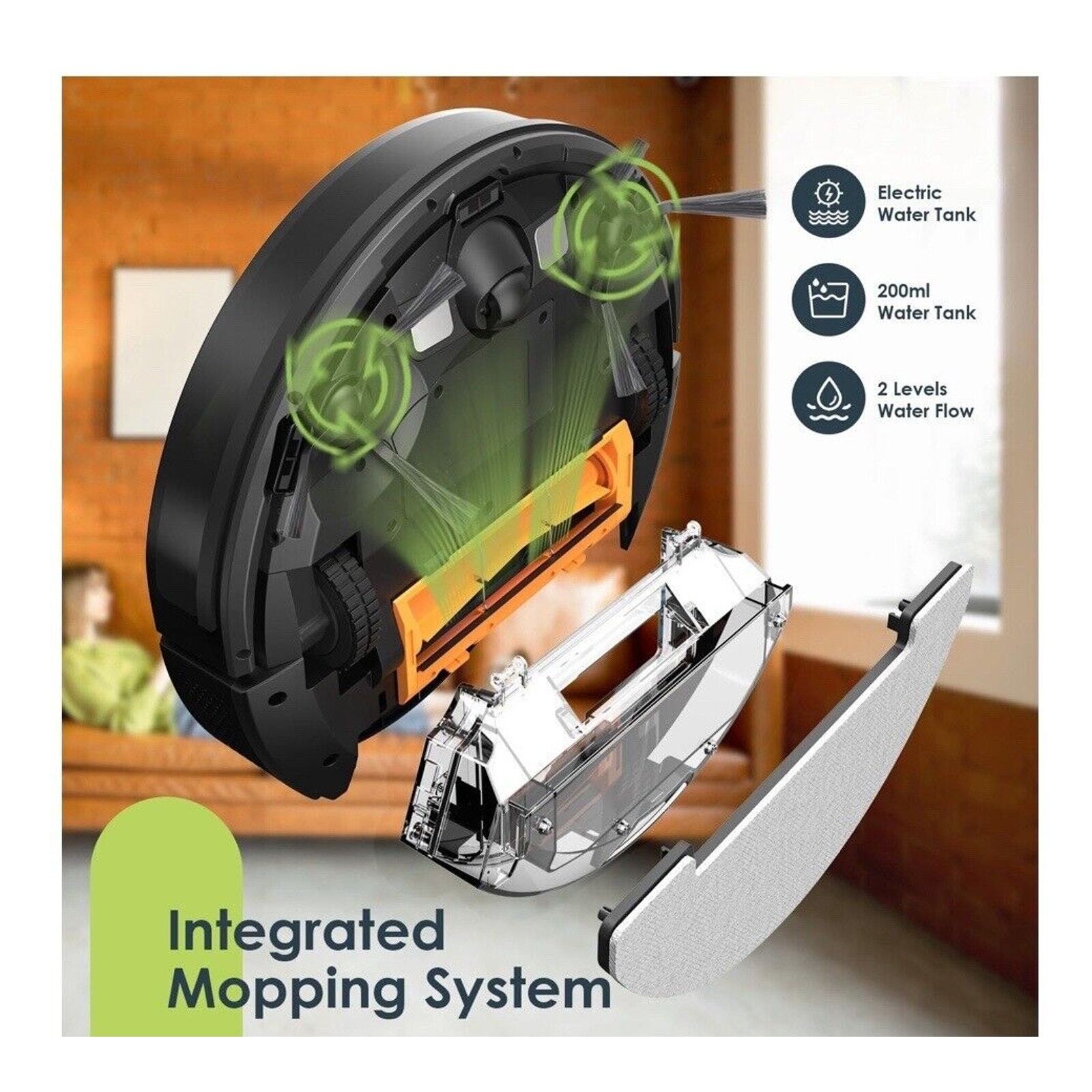 XIEBRO Smart HR101 3 in 1 Mopping Robotic Vacuum with Schedule, App/Bluetooth/A
