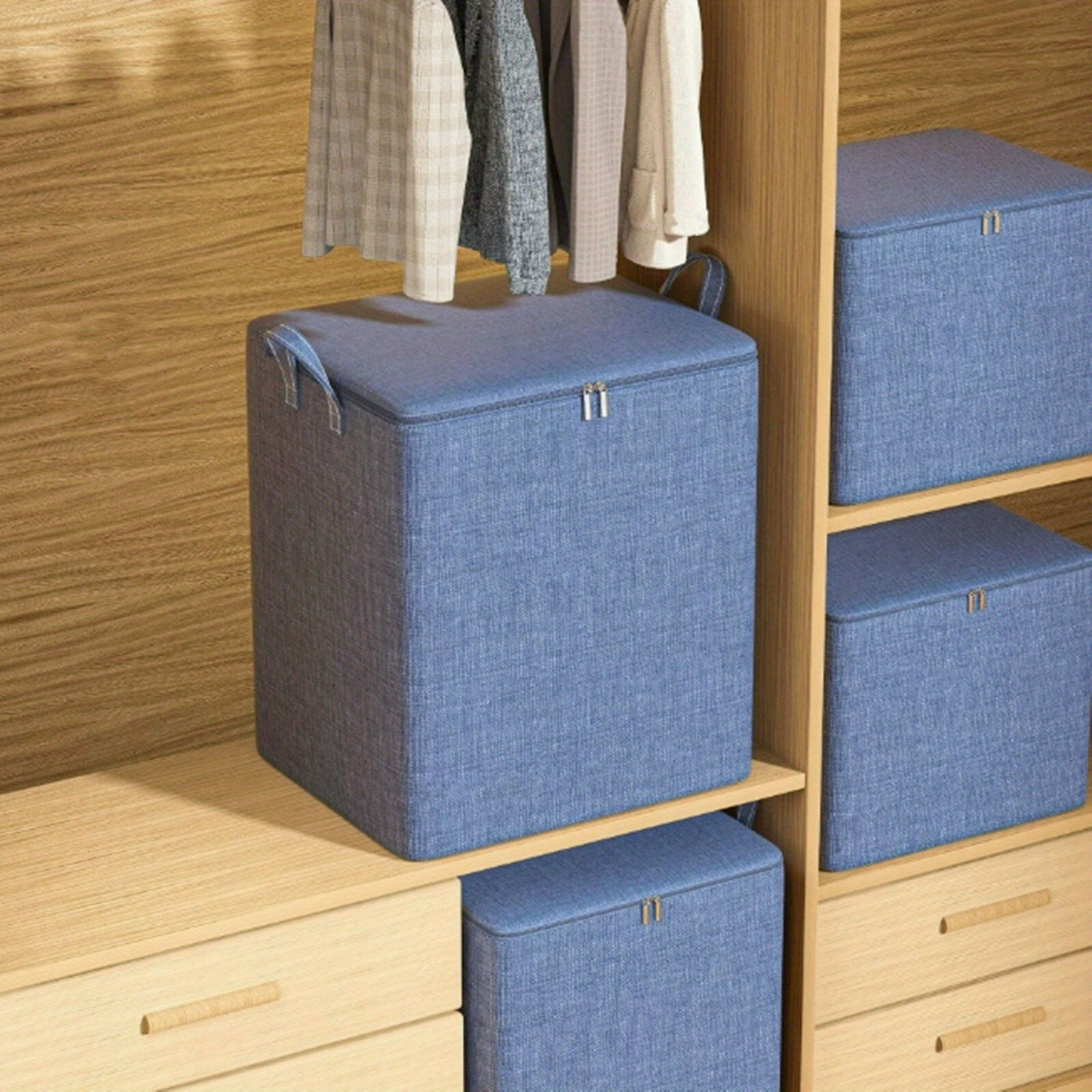 210L Clothes Storage Bag Large Capacity Organizer for Comforters Blanket Bedding