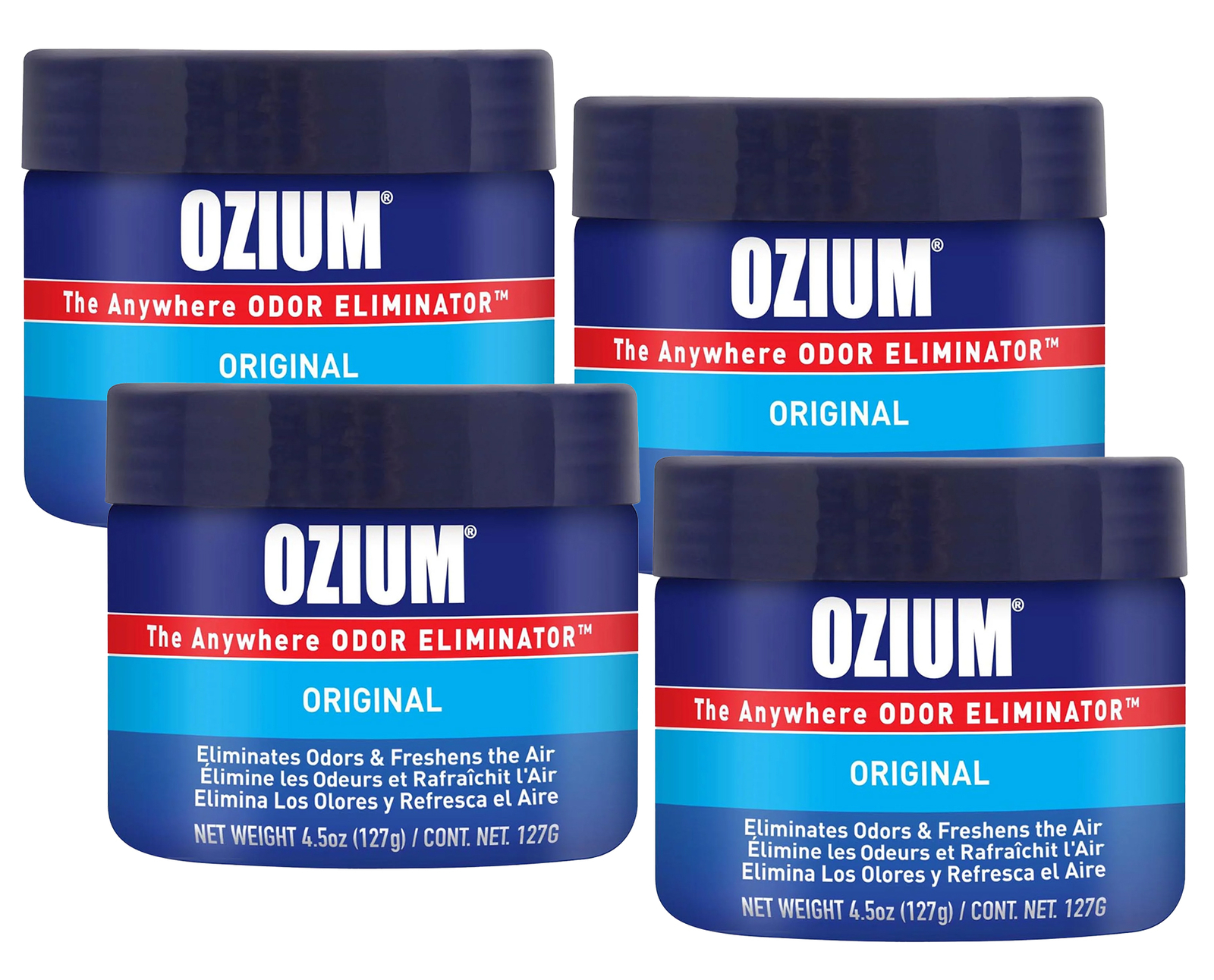 Ozium Air Sanitizer 4.5 oz Gel: Car Air Freshener, Original, 4 Packs