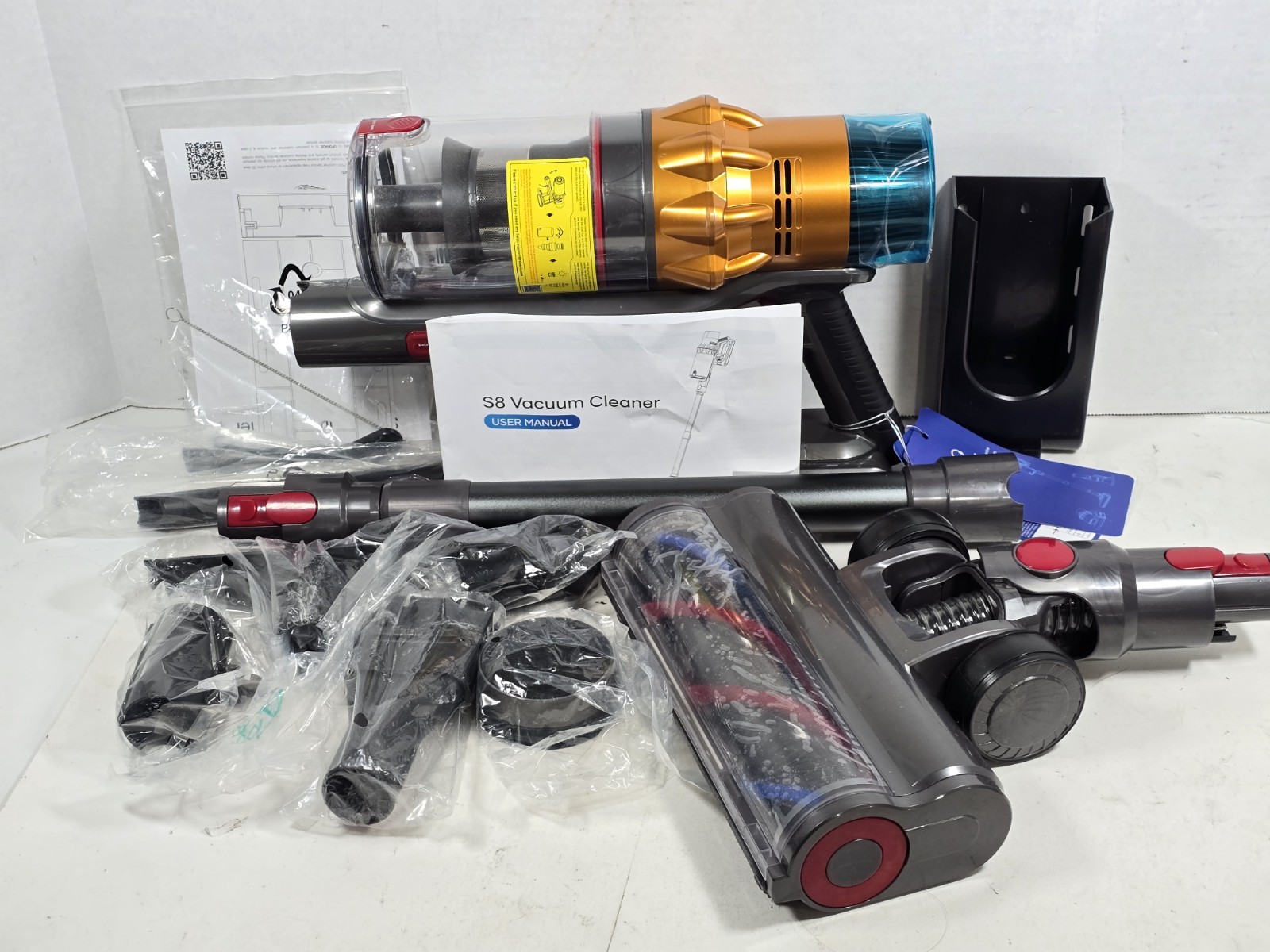 Cordless Stick Vacuum Cleaner 600W 48KPa 65Min Runtime Lightweight 8-in-1