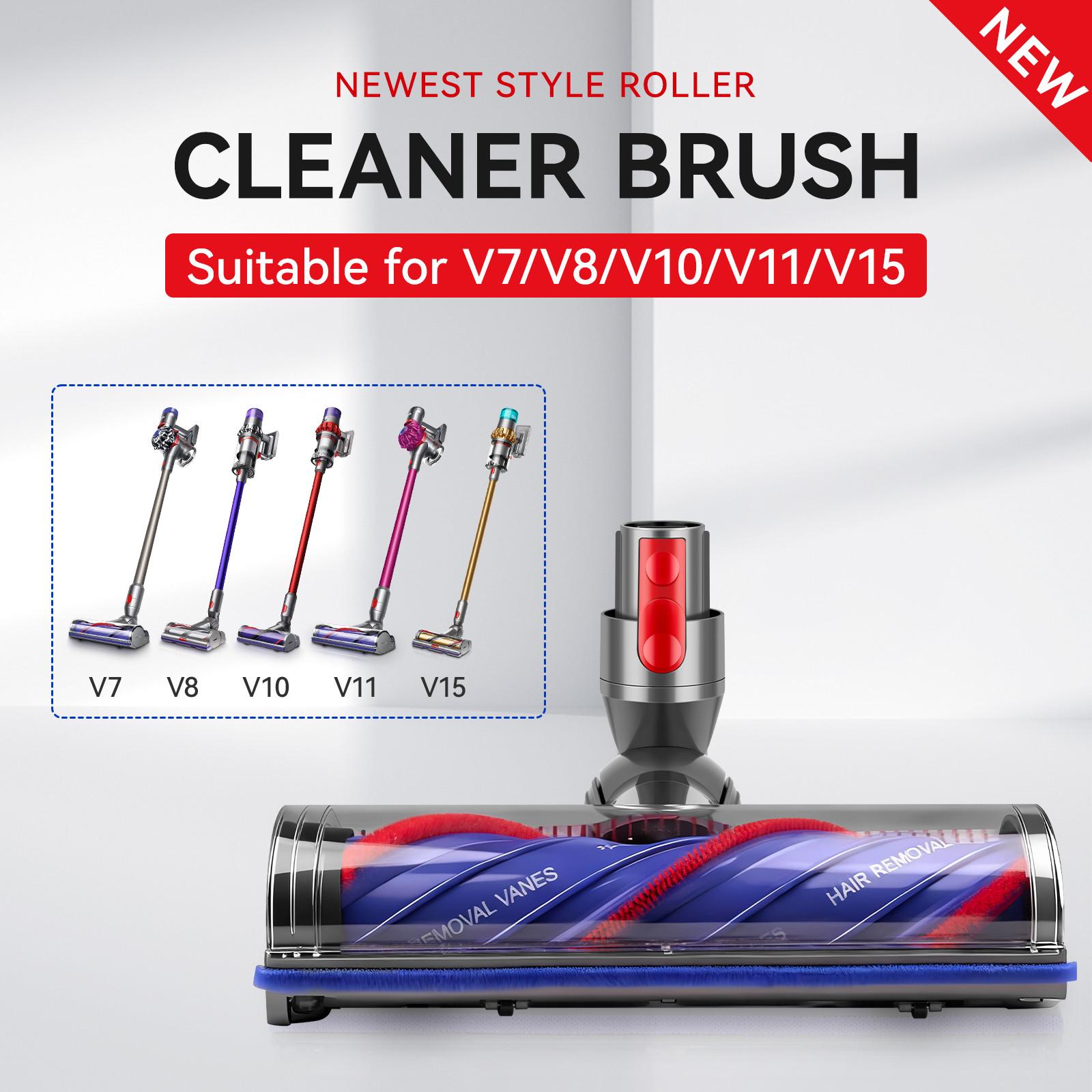Direct Drive Brush Head for Dyson V7 V8 V10 V11 V15 Vacuum Cleaner Attachment