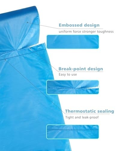 Compostable Trash Bags – 4 Gallon, 200 Packs, Biodegradable, Blue Recycle Bags,