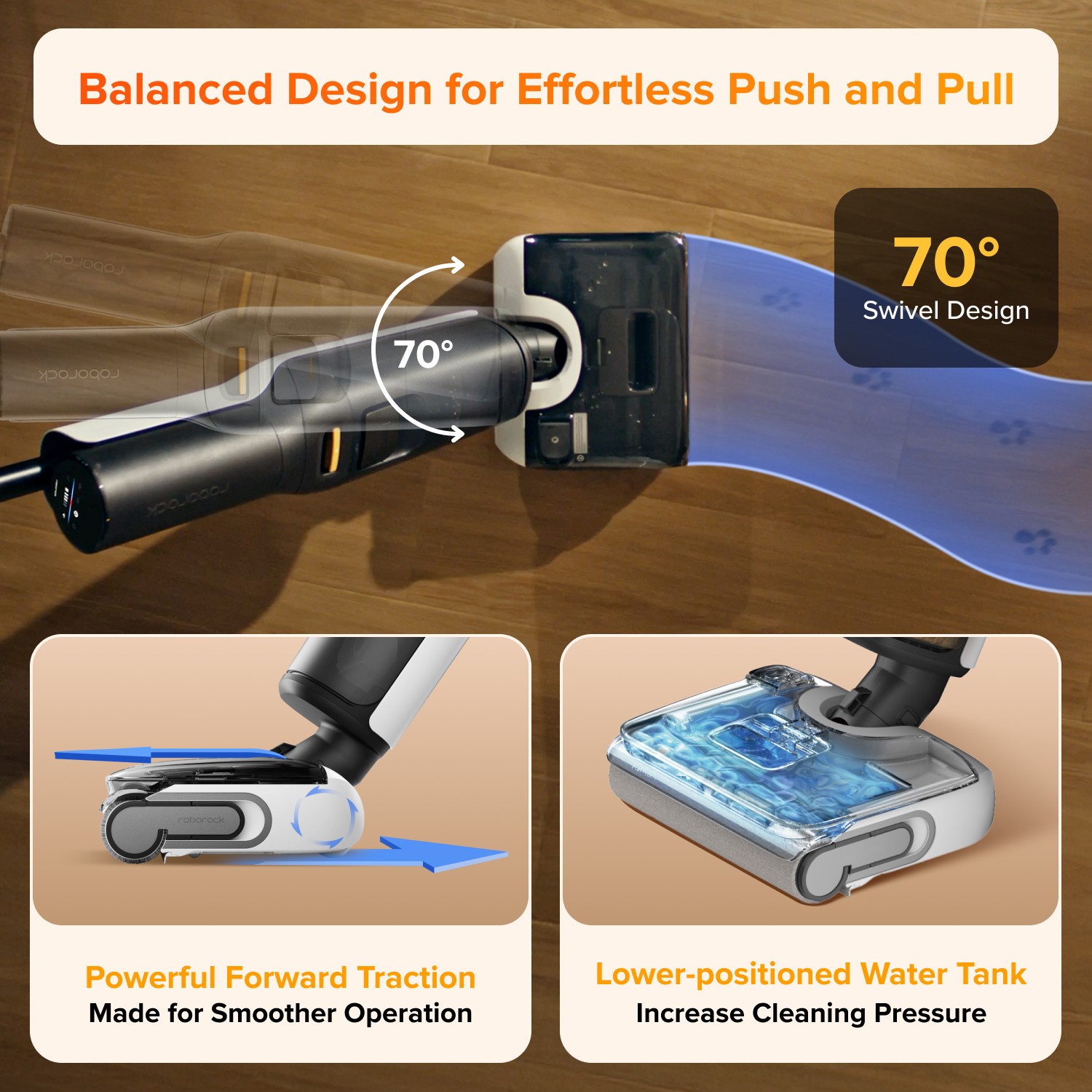Roborock F25 LT Wet Dry Vacuum Mop, 20000Pa Cordless Cleaner, 194℉ Self-Cleaning
