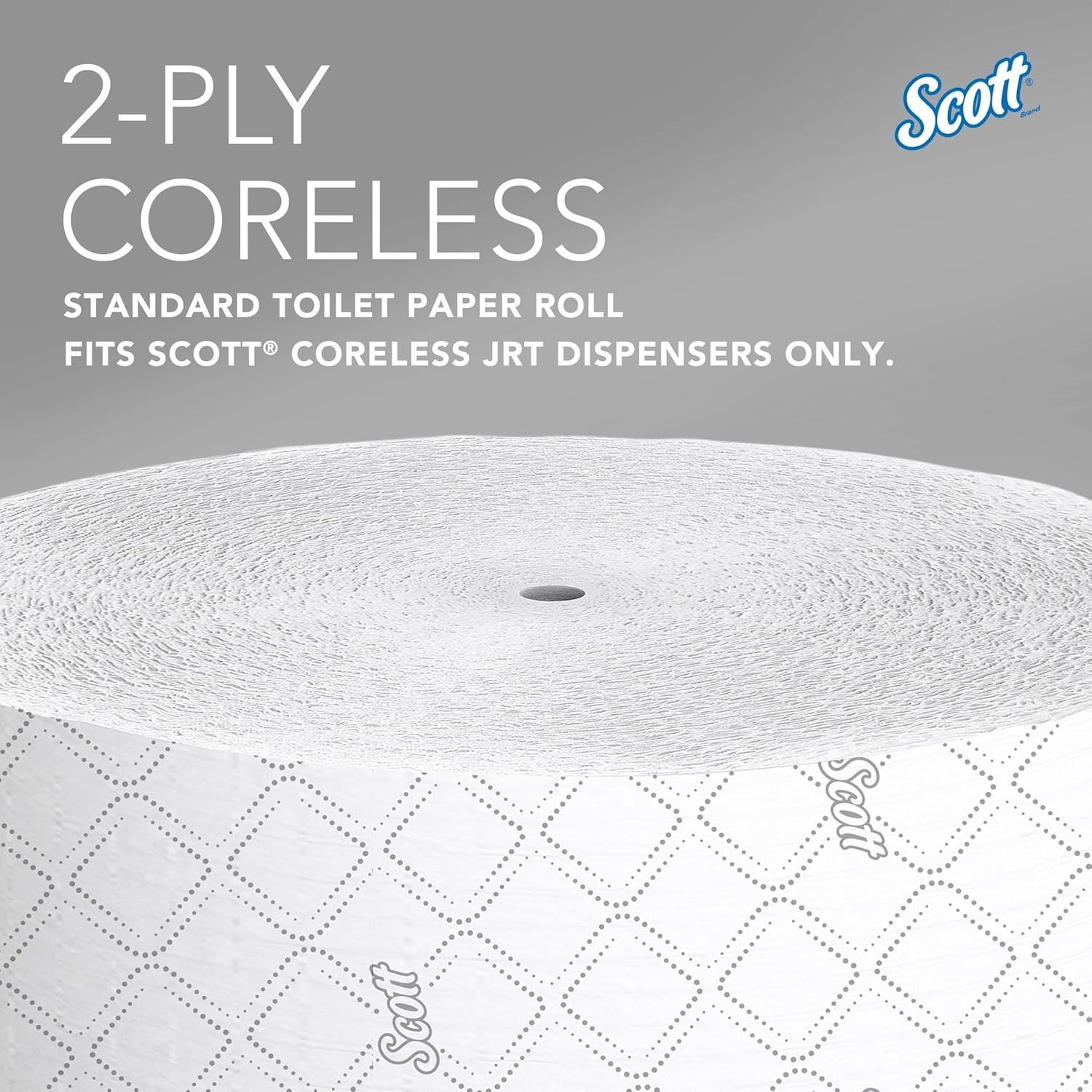 Scott Professional Coreless Jumbo Toilet Paper 2-Ply 1150ft 12 Rolls Bulk 07006