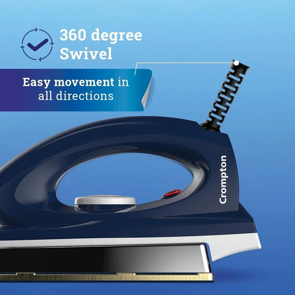 Crompton Rhino Plus 1250 Watt Blue Heavy weight Dry Iron Blue 220V