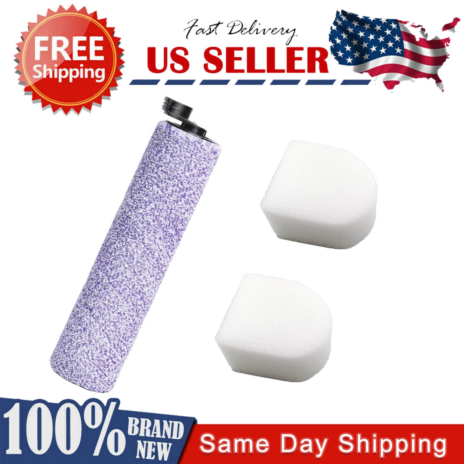 Replacement Roller and Filter for Shark HydroVac MessMaster WD161 WD261 AW261
