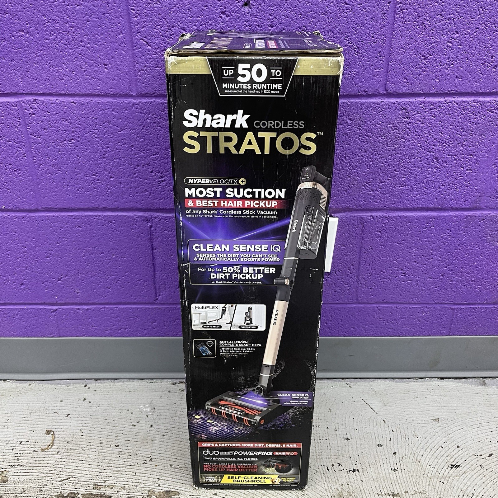 Shark Stratos Cordless Stick Vacuum Clean Sense IQ DuoClean PowerFins IZ840H