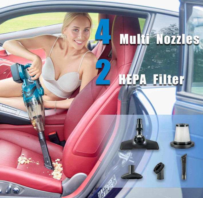 Cordless Handheld Vacuum Cleaner for Makita 18V Battery, EasyClean Wet Dry Use