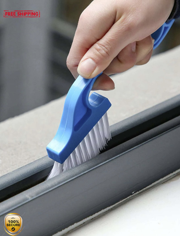 1pc Hand-Held Gap Cleaning Brush – Door, Window & Track Groove Cleaner – NEW