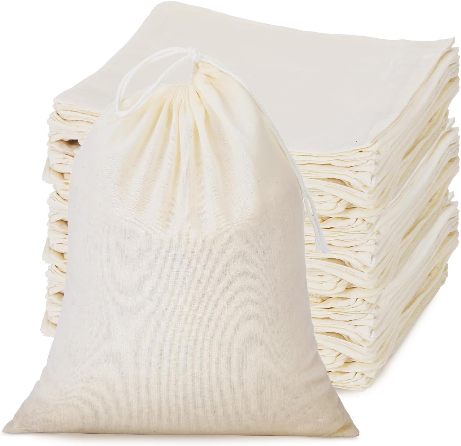 50 Pieces 4 x 6 Inches Muslin Cotton Drawstring Bags Canvas Linen Sachet Bag …