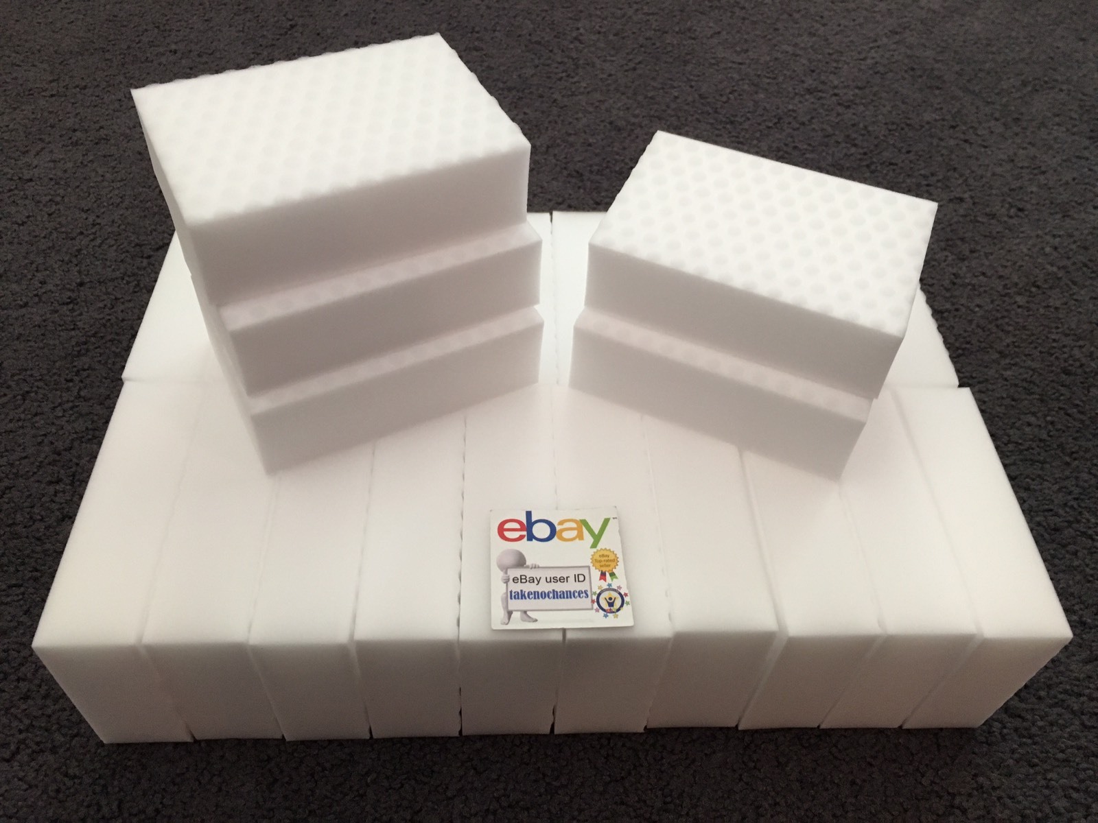24 PACK Melamine Sponge Eraser Heavy Duty Extra Durable 1-1/4″ Works Like Magic!
