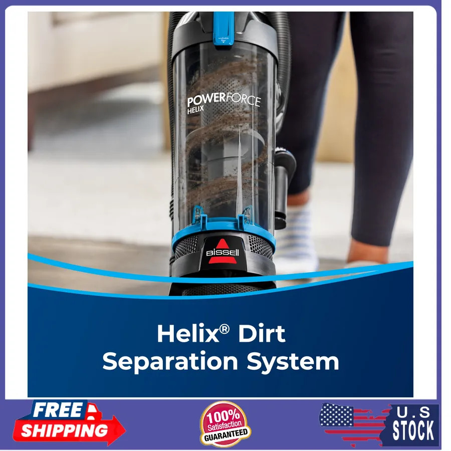 Bissell PowerForce Helix Bagless Upright Vacuum Pet Friendly Lightweight 3313