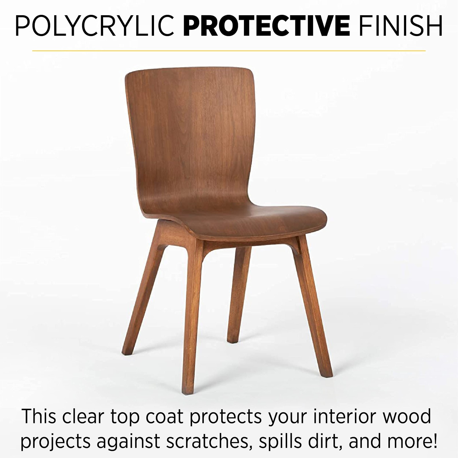 1/2 pt Minwax 24444 Clear Polycrylic Water-Based Protective Finish Semi-Gloss