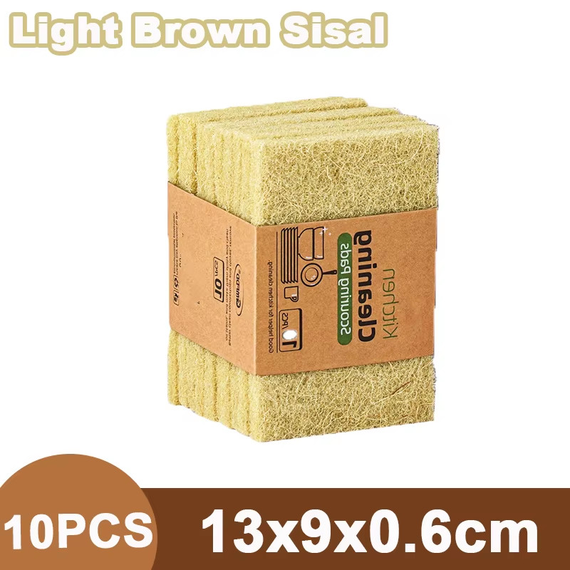 5/10/20PCS Sisal Microfiber Sponge Eco-Friendly Natural Fiber Sponges Kitchen Di