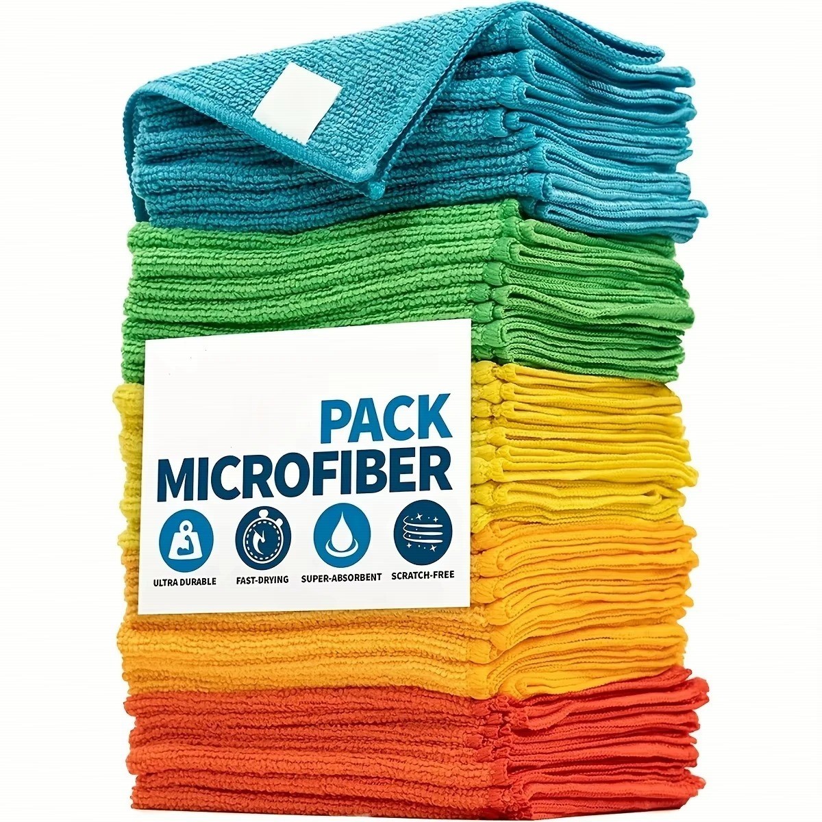 Microfiber Cleaning Cloth, Dishwashing Cloth Household Rag Kitchen Bat10/5/3pcs