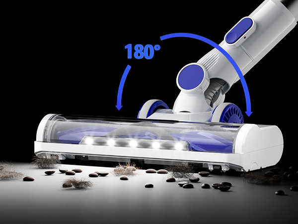 Cordless Vacuum Cleaner 65Kpa Suction Rechargeable 60min 1.5L Stick Lightweight