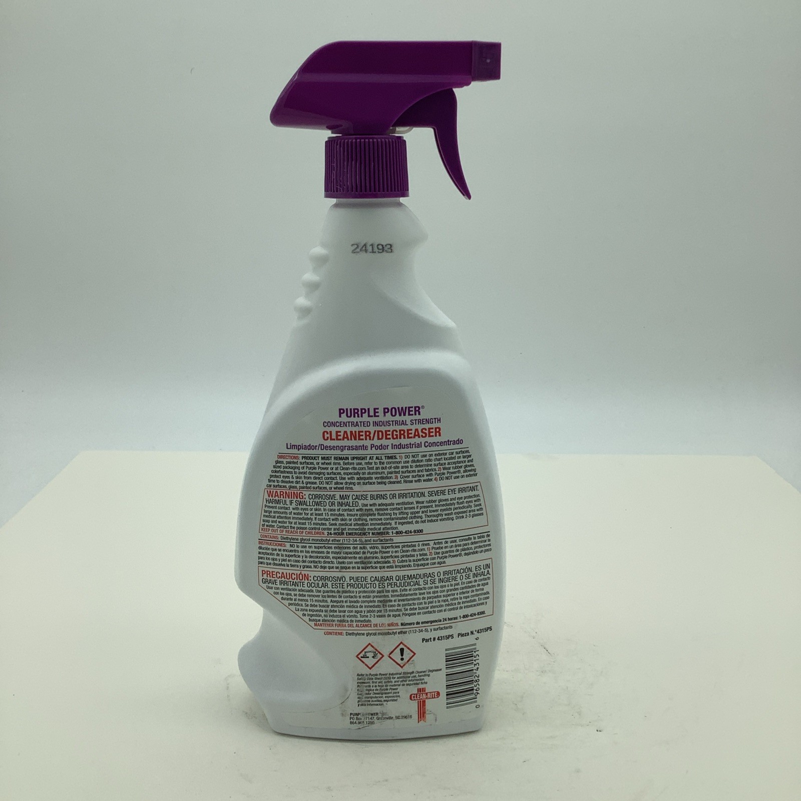 Purple Power Concentrated Industrial Strength Cleaner and Degreaser, 32 oz Spray
