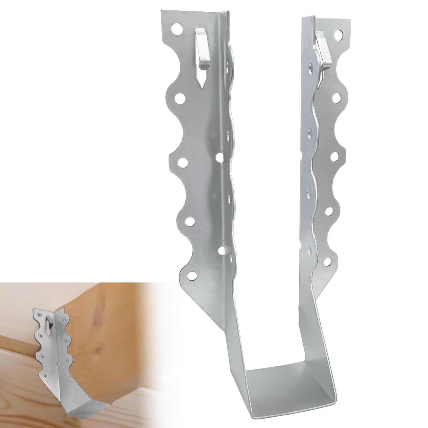 25 Pack 2×8 Joist Hanger, 18 Gauge LU28 Galvanizing Face Mount Joist Hangers,