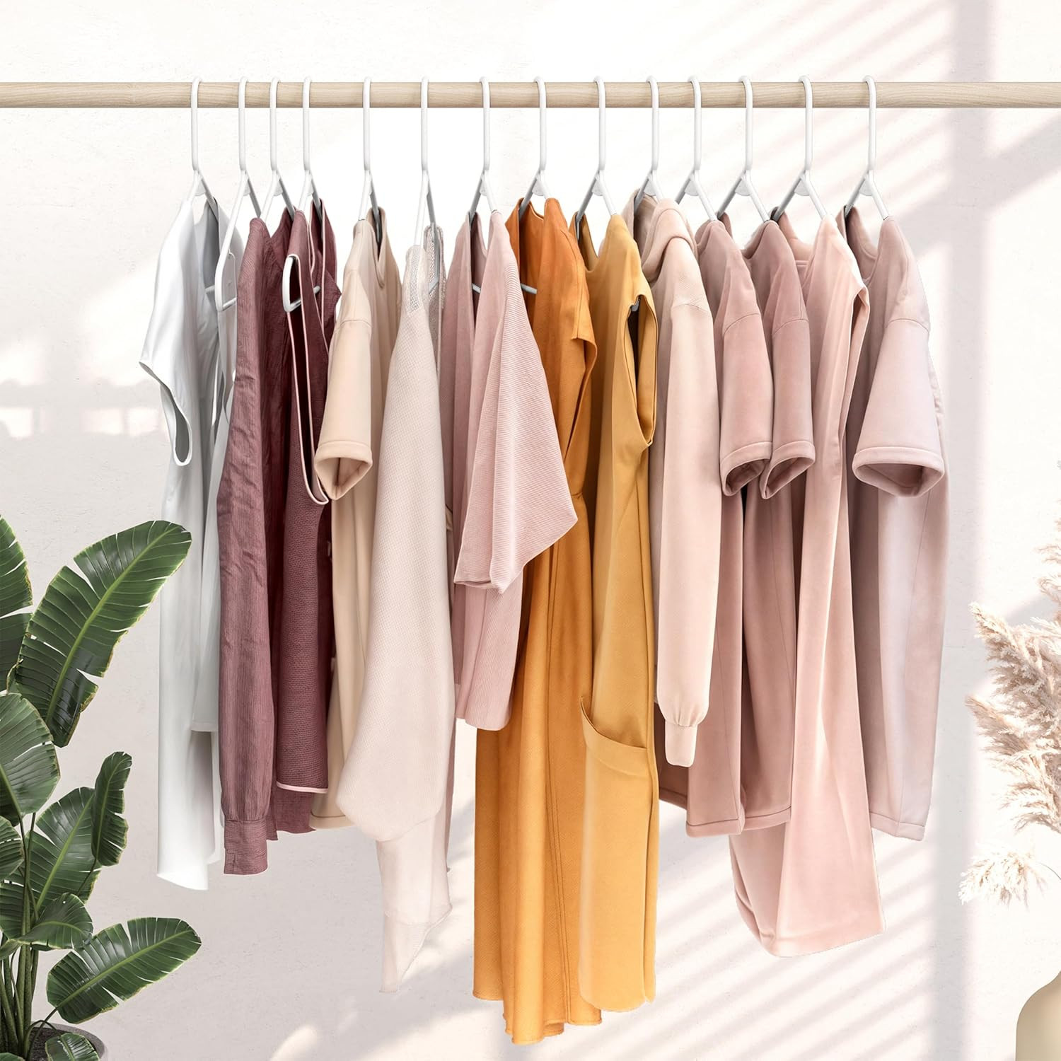 Plastic Hangers 20 Pack White – Clothes Hangers – Makes the Perfect Coat Hanger