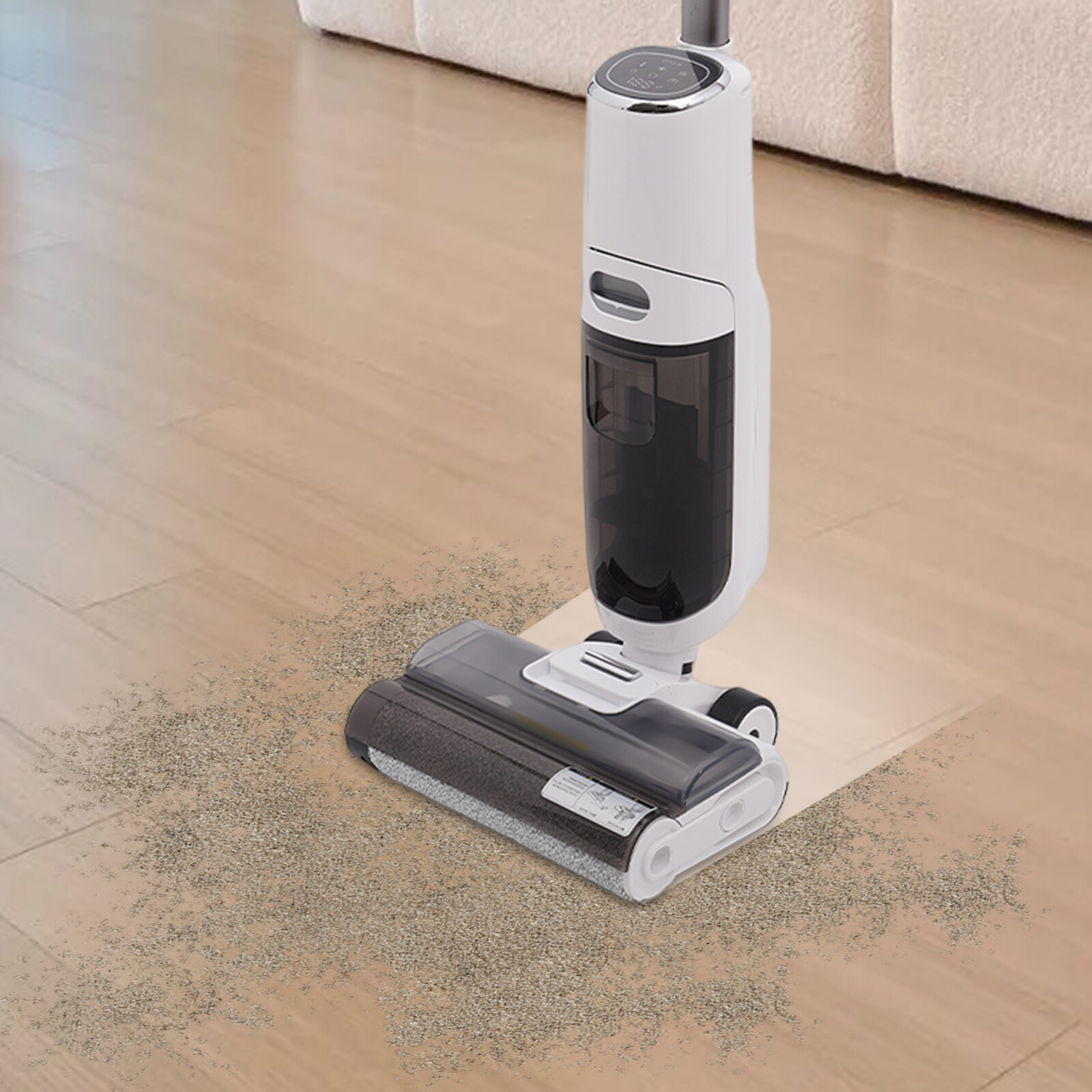 Floor Wet Dry Vacuum Cleaner Cordless One-Step Vacuum Mop Hardwood Cleaning IPX4