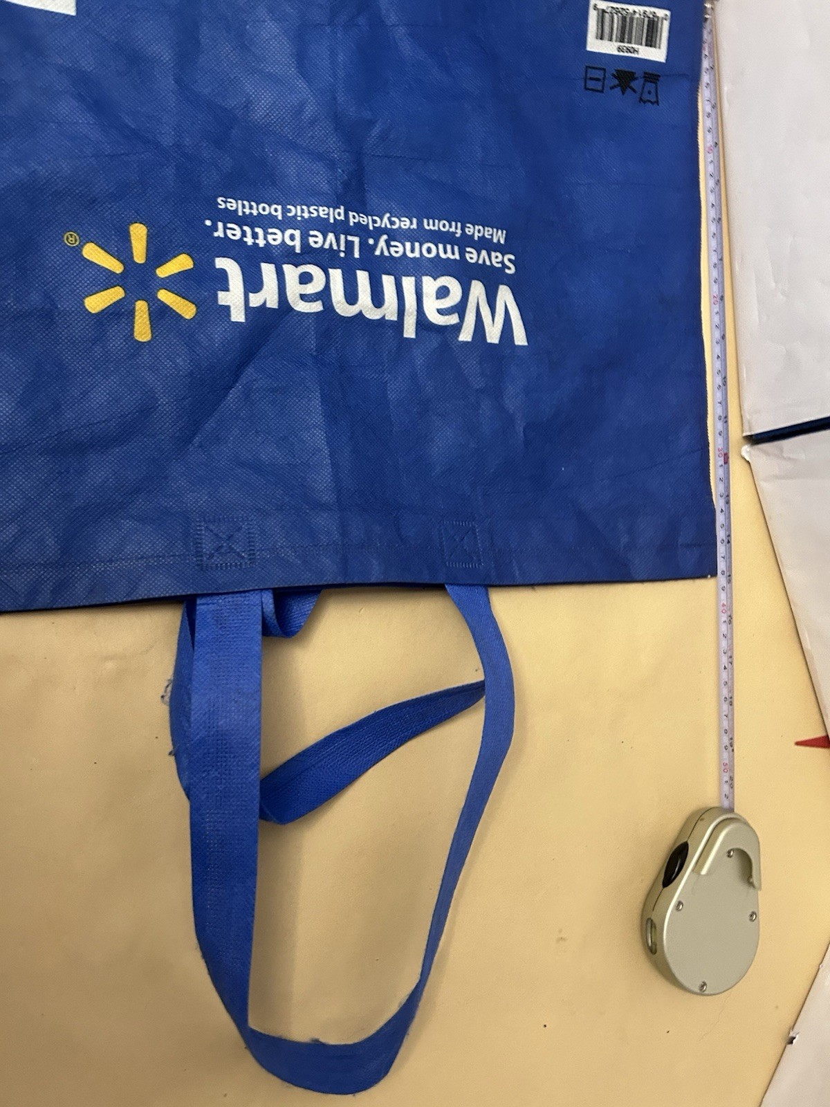 Walmart Re-usable synthetic Cloth Blue Grocery Bag