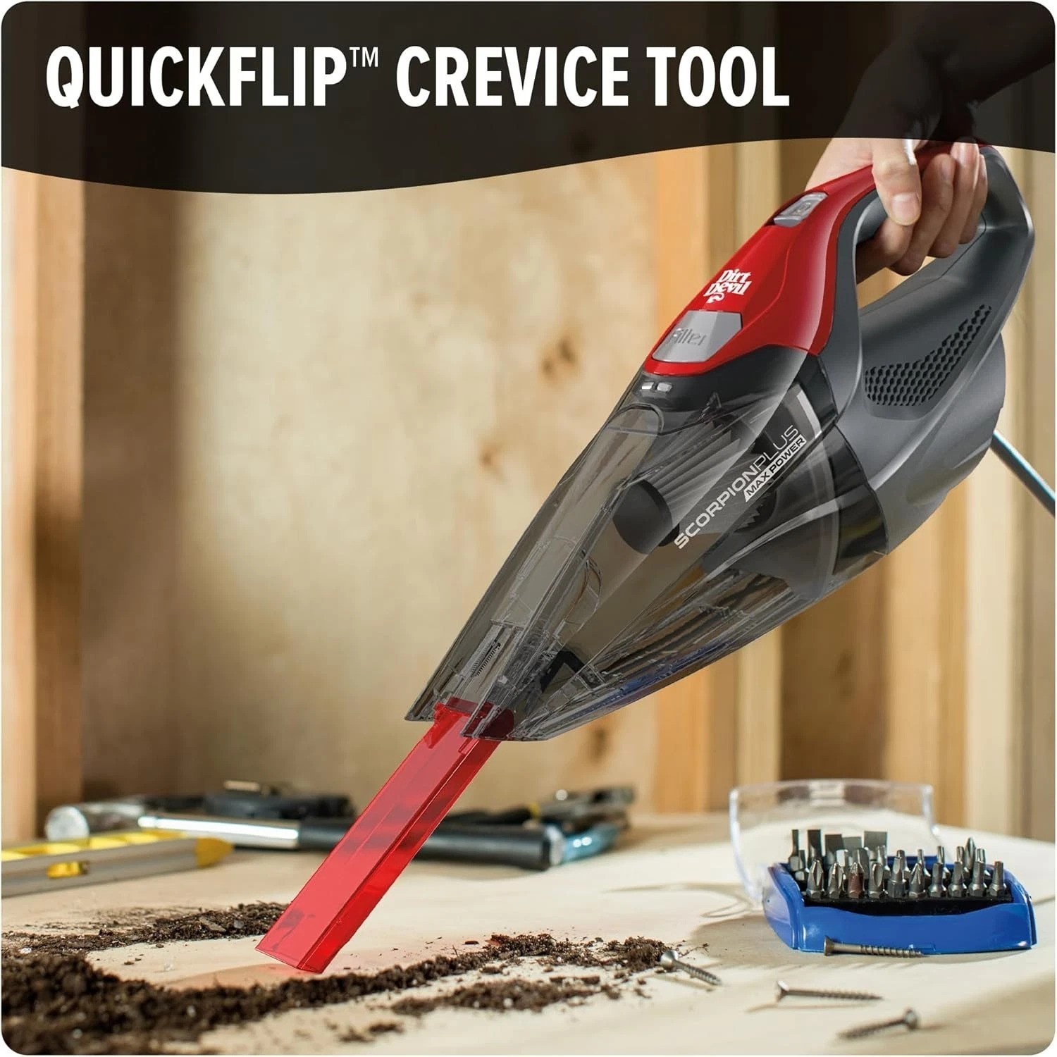 Lightweight Handheld Vacuum Cleaner with Pivoting Stair Tool for Easy Cleanup