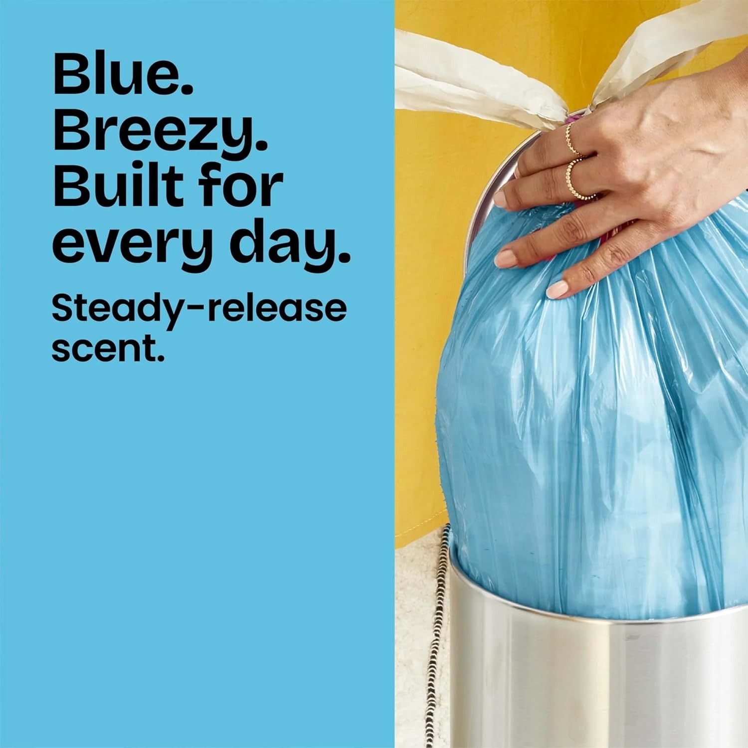 Glad 4 Gallon Drawstring Trash Bags 34/80 Ct | Beachside Breeze Scented