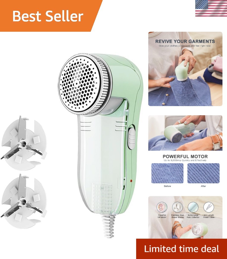 New Honeydew Mint Green Fabric Shaver for Clothes and Furniture