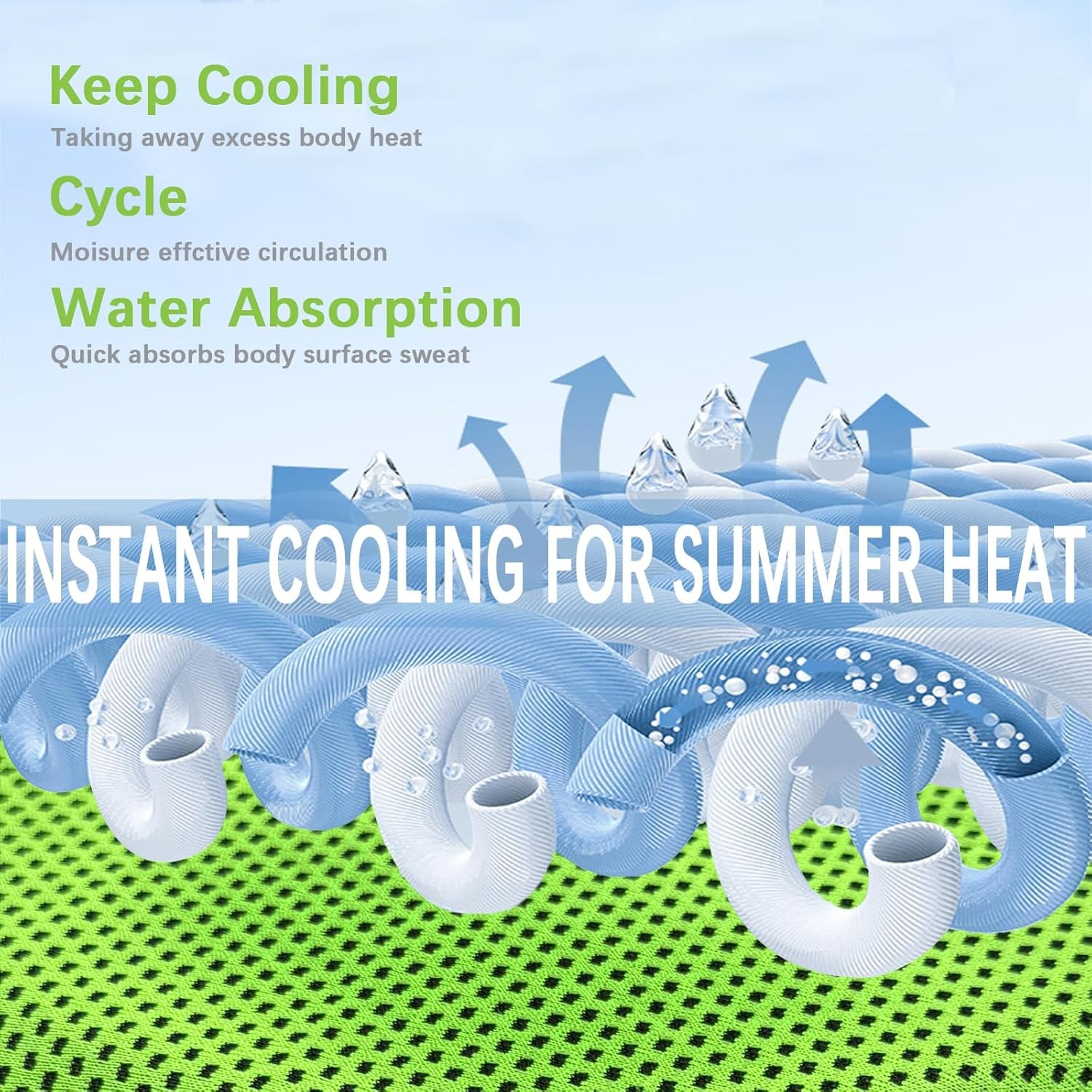 4 Packs Cooling Towel, 40″ x 12″ Microfiber Cooling Towels for Neck and Face,
