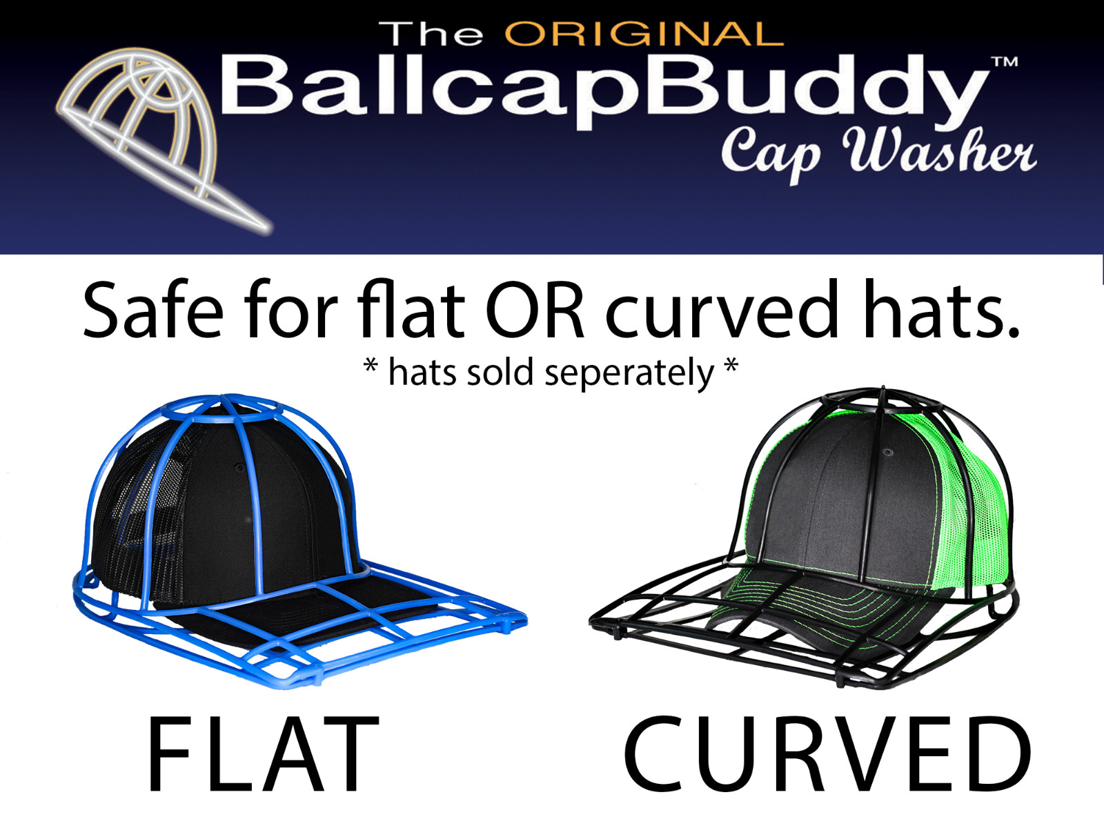 Ballcap Buddy Cap Washer Hat Washer for Baseball Caps Cleaner – Made in USA