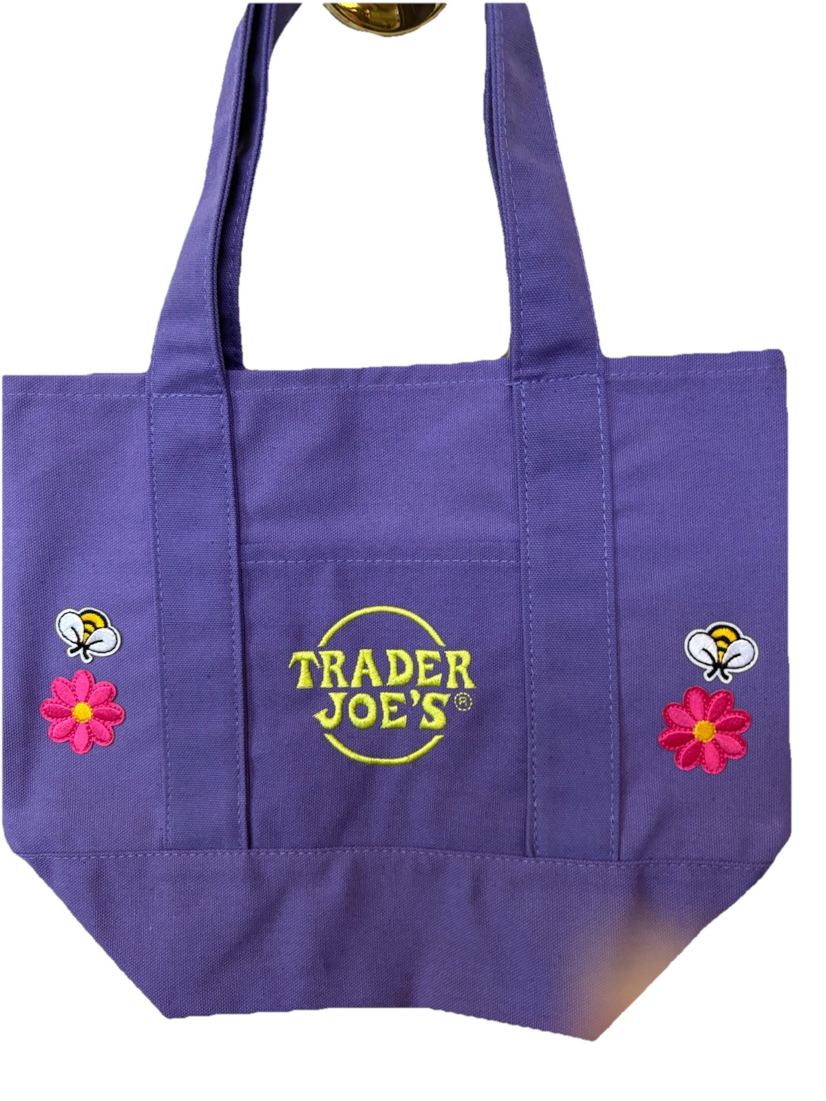 Trader Joe’s One Mini Bag Embroidery Special 4 Flowers and 4 Bees