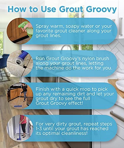 Grout Groovy HEAVY DUTY Electric Stand-Up Tile Grout Cleaner