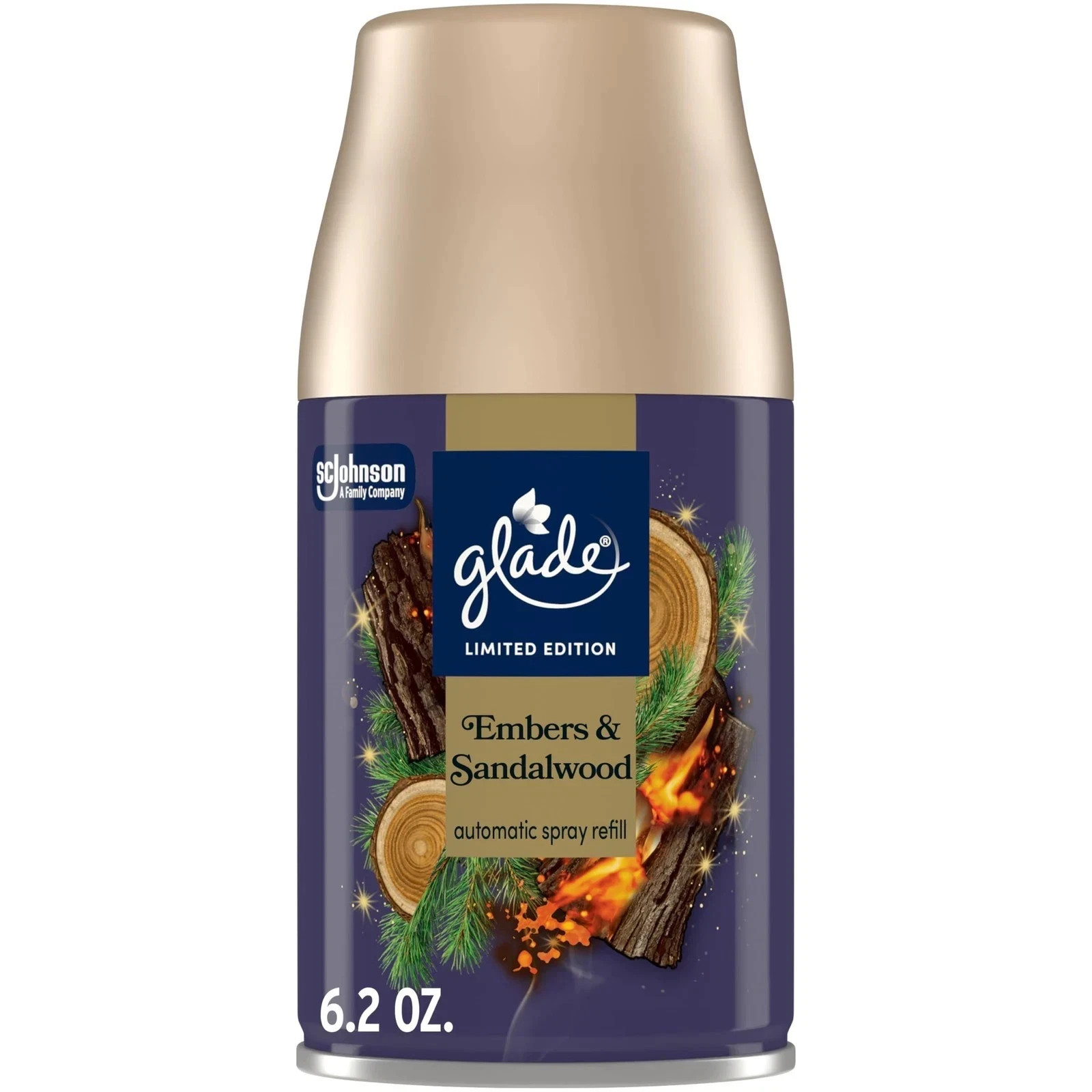 6 Glade Automatic Spray Refills 6.2 Embers & Sandalwood Similar Fall Night Scent