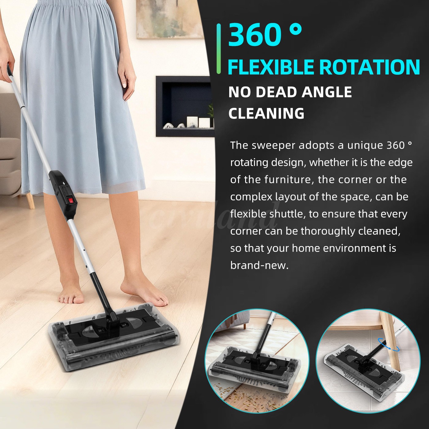 Vacuum Cleaner Cordless floor sweeper rechargeable manual floor & carpet sweeper
