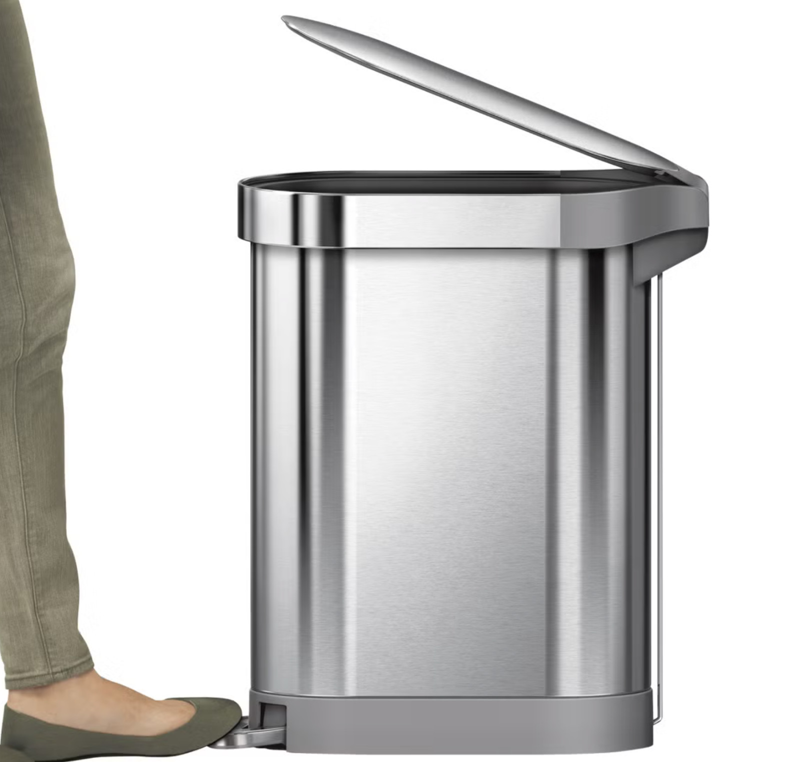 *SALES* simplehuman Slim Step Trash Can Stainless Steel, 12 gal/45 ltr (CW2044)