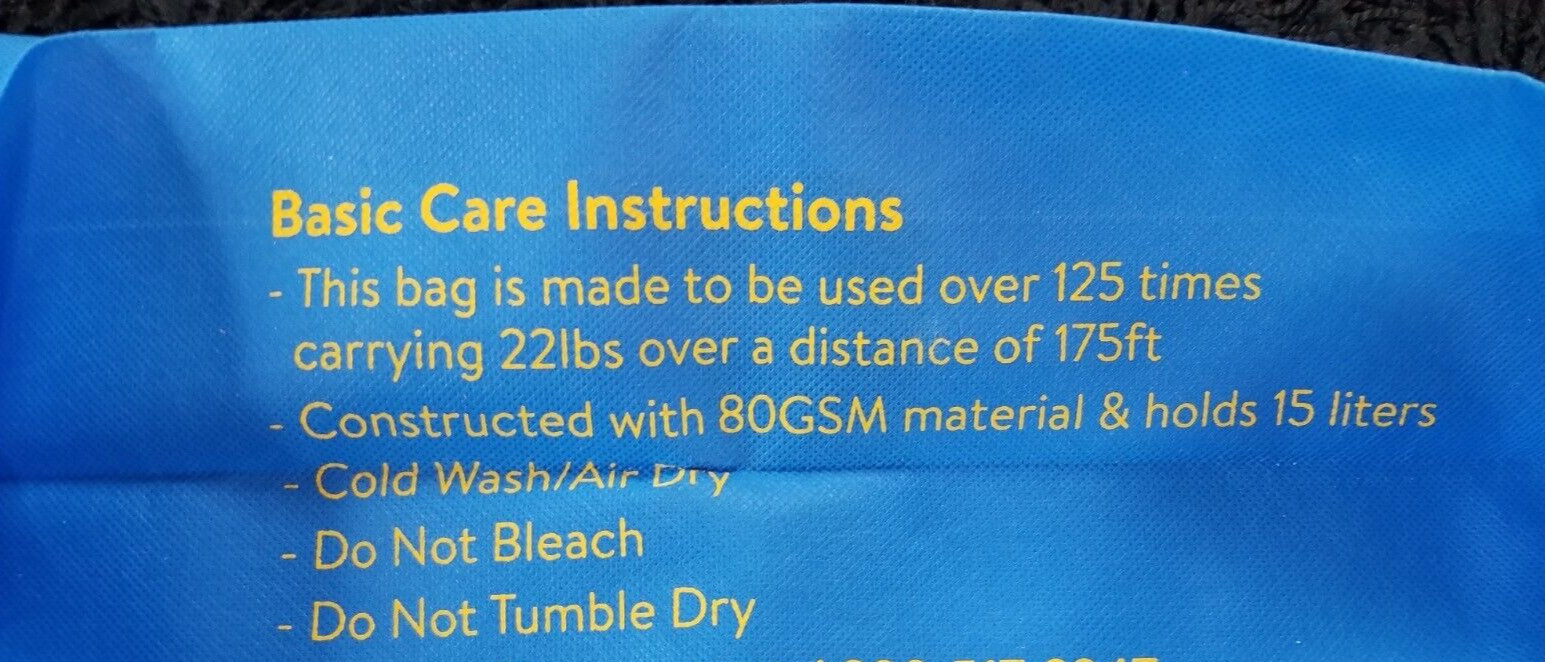 10 BRAND NEW Heavy Duty Reusable Walmart Shopping Bags Wal-Mart Logo LOWEST $$$$