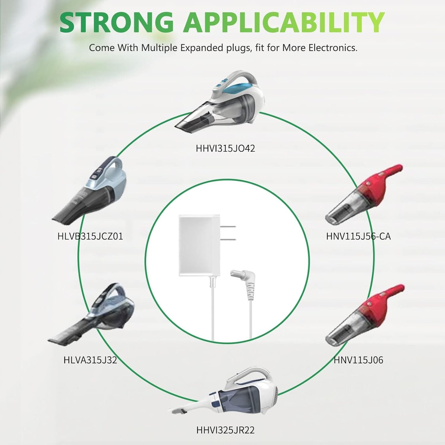 15V Charger Compatible with Black and Decker Dustbuster Handheld Vacuum white